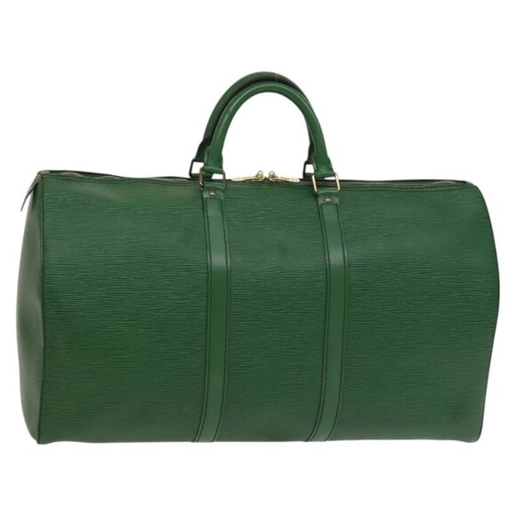 LOUIS VUITTON Epi Keepall 50 Boston Bag Green M42964 LV Auth 132722 - Picture 1 of 16